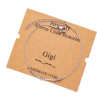 Joycuff Gigi Morse Code Bracelet For Women Girls Girlfriend Wife Gifts For Best Friend Friendship Handmade Bead Stackable String Bracelets Inspirational Jewelry