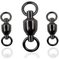 Ball Bearing Swivels Fishing, 25Pcs Barrel Swivels Fishing Tackle Stainless Steel Welding Rings High Strength Saltwater Fishing Swivels Connectors (Size4 200Lbs 25Pcs)