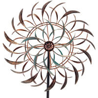 Vewogarden Large Outdoor Metal Wind Spinners, 360 Degrees Swivel Wind Sculpture Yard Art Decor For Patio, Lawn & Garden 66 * 15.8 Inches