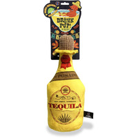 Bow Wow Pet Tequila Bottle Dog Toy Squeaky Plush One Piece Pet Teeth Teasing Toy (97677)