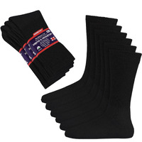 Diamond Star Diabetic Socks, Non-Binding Circulatory Cushion Cotton Crew Diabetic Socks For Men Women (As1, Numeric, Numeric_9, Numeric_11, Regular, Regular, 6 Pairs Black)