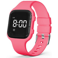 E-Vibra Vibrating Alarm Watch, Waterproof Potty Training Watch Rechargeable Medical Reminder Watch With Timer And 15 Daily Alarms (Rosa)