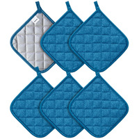 Joyhalo 6 Pack Pot Holders For Kitchen Heat Resistant Pot Holders Sets Oven Hot Pads Terry Cloth Pot Holders For Cooking Baking