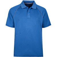 Moheen Men's Short Sleeve Moisture Wicking Performance Golf Polo Shirt, Side Blocked (5Xl, Blue)