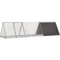 Vidaxl Rabbit Cage Anthracite 119.1""X31.7""X28"" Galvanized Steel