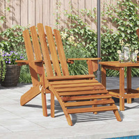 Vidaxl Patio Adirondack Chair With Footrest Solid Wood Acacia