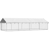 Vidaxl Outdoor Dog Kennel With Roof 236.2""X78.7""X59.1""