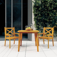 Vidaxl Patio Table 33.5""X33.5""X29.5"" Solid Wood Acacia