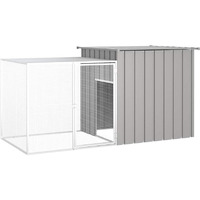 Vidaxl Chicken Cage Gray 78.7""X35.8""X39.4"" Galvanized Steel