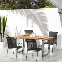 Vidaxl Patio Chairs 4 Pcs Steel And Textilene Black
