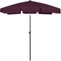 Vidaxl Beach Umbrella Bordeaux Red 70.9""X47.2""