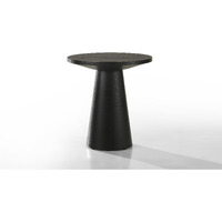 Jasper Ebony Black 20"" Round Console Table