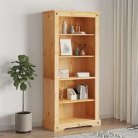Vidaxl 5-Tier Bookcase Mexican Pine Corona Range 31.9""X15.7""X66.9""