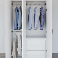 Vidaxl Telescopic Wardrobe Rails 2 Pcs Silver 22.8""-39.4""