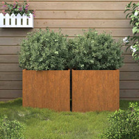 Vidaxl Planters 2 Pcs 19.3""X18.5""X18.1"" Corten Steel