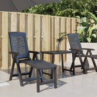 Vidaxl Sun Lounger Anthracite Plastic