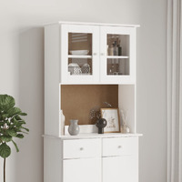 Vidaxl Dresser Top Alta White 30.3""X11.8""X36.2"" Solid Wood Pine