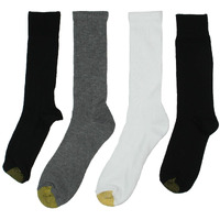 Goldtoe Men's 7 Pairs (4 Dress, 3 Casual) Work Hard Play Hard Socks, Size 10-13