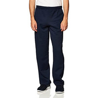 Gildan Adult Fleece Open Bottom Sweatpants With Pockets, Style G18300, Navy, Large Us