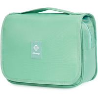 Narwey Hanging Toiletry Bag For Women Travel Makeup Bag Organizer Toiletries Bag For Travel Size Cosmetics Essentials Accessories (Green)
