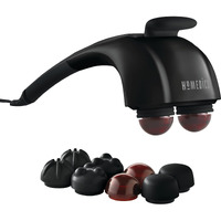Homedics Handheld Back Massager, Dual Node Heated Back, Neck, And Body Percussion Massager With Interchangeable Nodes To Release Back, Neck, Shoulder Leg And Foot Tension, Great Father's Day Gift