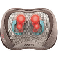 Homedics Back And Neck Massager, Portable Shiatsu All Body Massage Pillow With Heat, Targets Upper And Lower Back, Neck And Shoulders. Lightweight For Travel