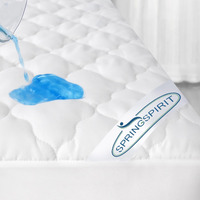 King Size Waterproof Mattress Pad, Cooling Waterproof Mattress Pad Cover With Elastic Extra Long Skirt Up To 18""- Ultra Soft Breathable Mattress Protector