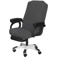 Saraflora Office Chair Cover- Medium, Grey- Removable Computer Chair Cover For Office Chair With Zipper For Universal Rotating Chair Desk Chair Cover Chair Seat Washable Protector For Pets