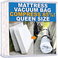 Mattress Vacuum Bag, Sealable Bag For Memory Foam Or Inner Spring Mattresses, Compression And Storage For Moving And Returns, Leakproof Valve And Double Zip Seal (Queen/Full/Full-Xl)