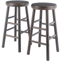 Winsome Wood Shelby 2-Pc Swivel Seat Counter Stool Set - Oyster Gray