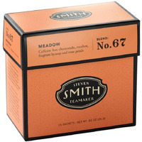 Smith Teamaker  Rooibos - Meadow No. 67 - Chamomile, Rooibos, Hyssop & Rose Petals  Sugar-Free, Non-Gmo, Plant Based Caffeine-Free Chamomile Blend Tea (15 Sachets, 85Oz Each)