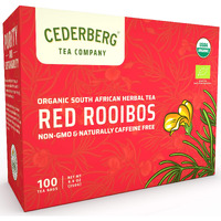 Red Rooibos Tea 100 Teabags Usda Organic - Naturally Caffeine Free - Cederberg Tea Company