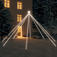 Vidaxl Christmas Tree Lights Indoor Outdoor 800 Leds Cold White 16 Ft
