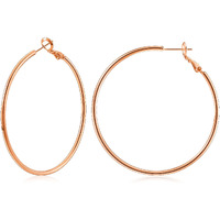Gacimy Large Rose Gold Hoop Earrings For Women 14K Rose Gold Plated With 925 Sterling Silver Post, 50Mm Rose Gold Big Hoop Earrings For Women