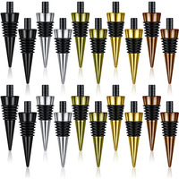 Honeydak Blank Bottle Stopper Stainless Steel Classic With Threaded Post Metal Wine Insert Set Hardware For Party Wood Turning Diy Handmade Project, 8X1.25 Thread Size (20)