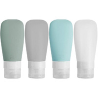 Silicone Travel Bottles, Vonpri Leak Proof Squeezable Refillable Travel Accessories Toiletries Containers Travel Size Cosmetic Tube For Shampoo Lotion Soap Liquids (2Oz 4Pack)