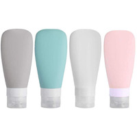 Silicone Travel Bottles, Vonpri Leak Proof Squeezable Refillable Travel Accessories Toiletries Containers Travel Size Cosmetic Tube For Shampoo Lotion Soap Liquids (4Pack)