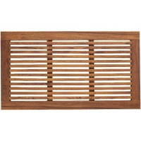 Bare Decor Dasha Spa Shower Or Door Mat, 31.5 By 17.75-Inch, Solid Teak Wood And Oiled Finish