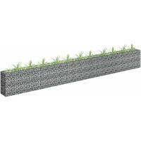 Vidaxl Gabion Raised Bed Galvanized Steel 177.2""X11.8""X23.6""