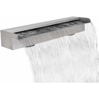 Rectangular Waterfall Pool Fountain Stainless Steel 23.6""