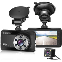 Orskey Dash Cam Front And Rear 1080P Full Hd Dual Dash Camera In Car Camera Dashboard Camera Dashcam For Cars 170 Wide Angle With 3.0"" Lcd Display Night Vision And G-Sensor?2023?