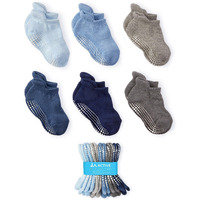 La Active Non Slip Grip Ankle Boys And Girls Socks For Babies Toddlers And Kids 4 -7 Years - 6 Pairs - Girls