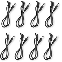 Mr.Power Guitar Effect Pedal Dc Cable 5.5 X 2.1Mm Power Lead/Cord, Male To Male 24Awg Connector Plug Wire Adapter (16 Inch, 8 Pack)