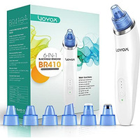 Voyor Blackhead Remover Pore Vacuum - Electric Face Vacuum Pore Cleaner Acne White Heads Removal With 6 Suction Heads Br410