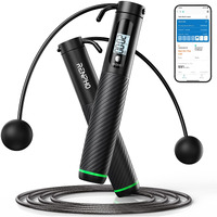 Renpho Cordless Jump Rope, Weighted Jump Rope With Counter, Jump Ropes For Fitness, Smart Skipping Rope For Crossfit, Gym, Burn Calorie, App Data Analysis, At-Home-Workout For Women Men Adult Kids
