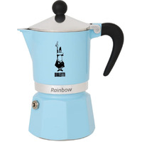 Bialetti 5042 Rainbow Espresso Maker, Light Blue