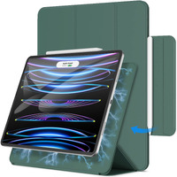 Jetech Magnetic Case For Ipad Pro 12.9 Inch 2022/2021/2020/2018 (6Th/5Th/4Th/3Rd Generation), Pencil 2Nd Charging, Magnetic Attachment, Cover Auto Wake/Sleep (Misty Blue)