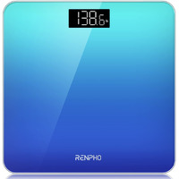 Renpho Digital Bathroom Scale, Highly Accurate Body Weight Scale With Lighted Led Display, Round Corner Design, 400 Lb Core 1S (Gradient-Blue, 1024260Mm)