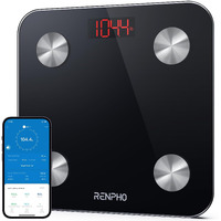 Renpho Scale For Body Weight, Digital Weighing Elis Scales With Body Fat And Water Weight, Smart Bluetooth Body Fat Measurement Device, Body Composition Monitor With Smart App, 396Lbs