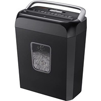 Bonsaii Paper Shredder For Home Use,6-Sheet Crosscut Paper And Credit Card Shredder For Home Office,Home Shredder With Handle For Document,Mail,Staple,Clip-3.4 Gal Wastebasket(C237-B)